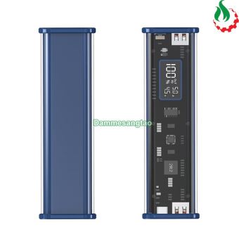 Box sạc dự phòng trong suốt 8 cell 18650 sạc nhanh 22.5W