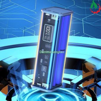 Box sạc dự phòng trong suốt 8 cell 18650 sạc nhanh 22.5W