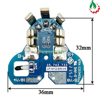 Vỏ pin MILWAUKEE 12V 18650 (6Cell) Li-ion nhận sạc zin