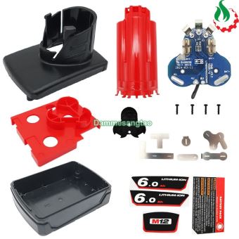 Vỏ pin MILWAUKEE 12V 18650 (6Cell) Li-ion nhận sạc zin