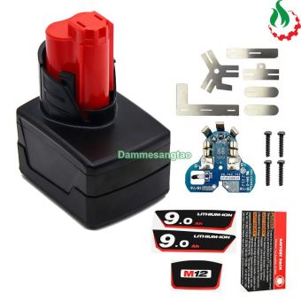 Vỏ pin MILWAUKEE 12V 18650 (9 Cell) Li-ion nhận sạc zin
