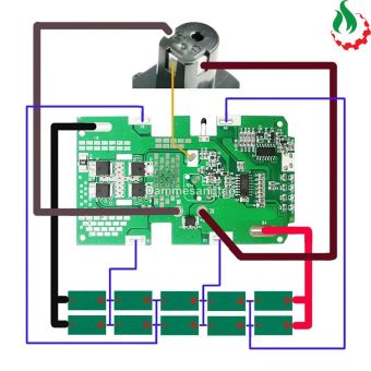 Vỏ pin ryobi 18V 5S2P Li-ion 3.7V nhận sạc zin