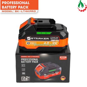 Pin STARKER 21V SK-LT4KPRO 10 Cell 18650 4AH chân pin Makita