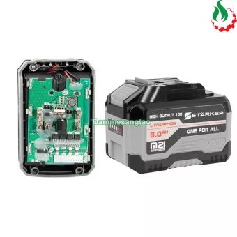 Pin STARKER 21V SK-S6000PROMAX EVE 15 Cell 18650 6AH chân pin Makita