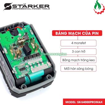 Pin STARKER 21V SK-S4000PROMAX EVE 10 Cell 18650 6AH chân pin Makita