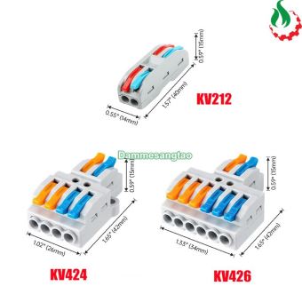 Cút nối dây điện đôi siêu nhanh chịu tải 32A dây tối đa 2.5mm