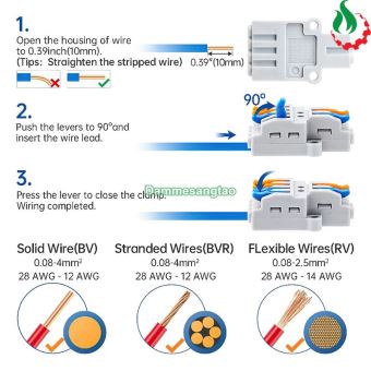 Cút nối dây điện đôi siêu nhanh chịu tải 32A dây tối đa 2.5mm