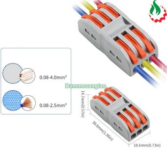 Cút nối dây điện đôi siêu nhanh chịu tải 32A dây tối đa 2.5mm