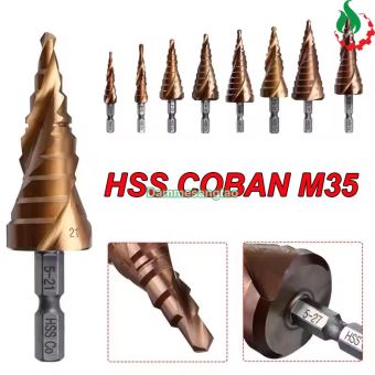Mũi khoan tháp HSS M35 COBAN chuôi lục giác
