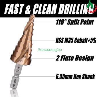 Mũi khoan tháp HSS M35 COBAN chuôi lục giác