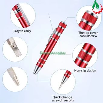 Bút tua vít đa năng 8 trong 1 thép CRV tháo lắp nhanh