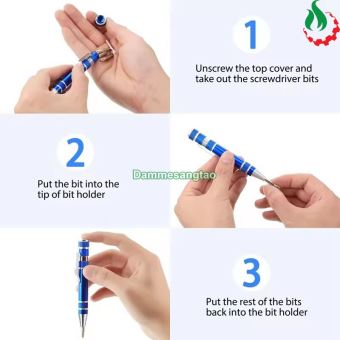 Bút tua vít đa năng 8 trong 1 thép CRV tháo lắp nhanh