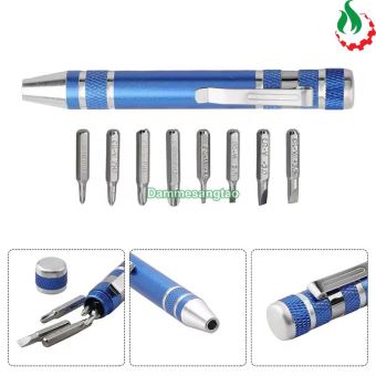 Bút tua vít đa năng 8 trong 1 thép CRV tháo lắp nhanh