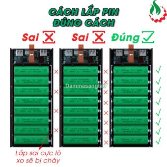 Box sạc dự phòng 24 cell 18650 (D24-PD-QI) sạc nhanh 22.5W - Qi 15W có lò xo