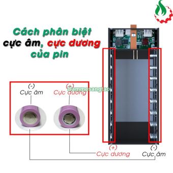 Box sạc dự phòng 24 cell 18650 (D24-PD-QI) sạc nhanh 22.5W - Qi 15W có lò xo