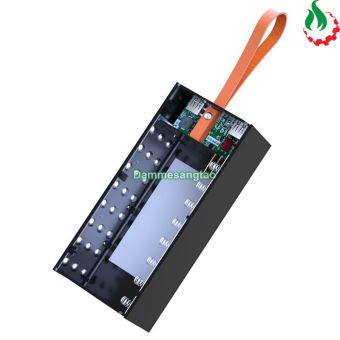 Box sạc dự phòng 24 cell 18650 (D24-PD-QI) sạc nhanh 22.5W - Qi 15W có lò xo