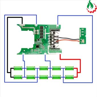 Vỏ pin DEWALT 20V 18650 Li-ion nhận sạc zin (10 Cell)