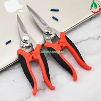 Kéo cắt đa năng có răng cưa bằng thép không rỉ tay nắm cao su