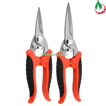 Kéo cắt đa năng có răng cưa bằng thép không rỉ tay nắm cao su