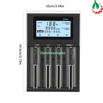 Sạc và test dung lượng pin đa năng Liitokala Lii-M4 18650 21700 26650 AA AAA