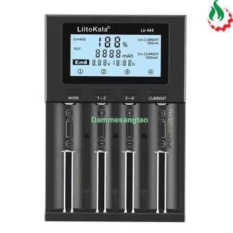 Sạc và test dung lượng pin đa năng Liitokala Lii-M4 18650 21700 26650 AA AAA