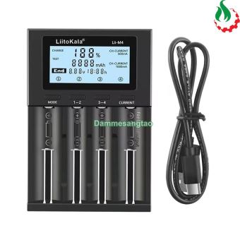 Sạc và test dung lượng pin đa năng Liitokala Lii-M4 18650 21700 26650 AA AAA