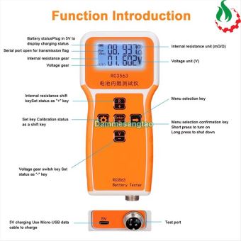 Máy đo nội trở, điện trở trong và điện áp pin RC3563