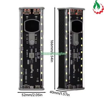 Vỏ box sạc dự phòng 8 cell 18650 có lò xo (BQ-S18PD) sạc nhanh 22.5W (Không có pin)