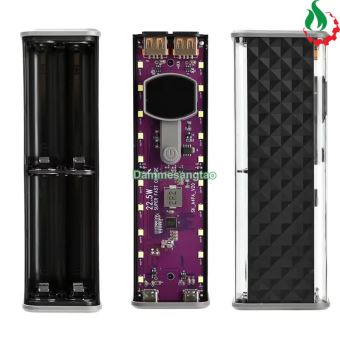 Vỏ box sạc dự phòng 8 cell 18650 có lò xo (BQ-S18PD) sạc nhanh 22.5W (Không có pin)