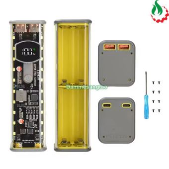 Vỏ box sạc dự phòng 8 cell 18650 có lò xo (BQ-S18PD) sạc nhanh 22.5W (Không có pin)