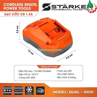 Sạc pin STARKER 21V SK-CB13A 2A chân pin Makita