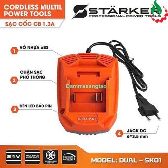 Sạc pin STARKER 21V SK-CB13A 2A chân pin Makita