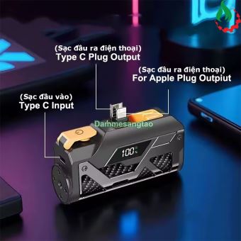 Box sạc dự phòng 1 cell 21700 có lò xo (DX250) sạc nhanh 10W