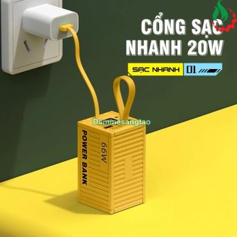 Box sạc dự phòng Container 4 cell 21700 (Y290) Sạc nhanh 22.5W