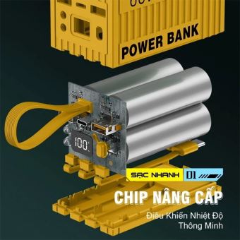 Box sạc dự phòng Container 4 cell 21700 (Y290) Sạc nhanh 22.5W