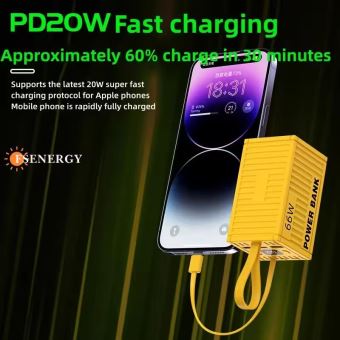 Box sạc dự phòng Container 4 cell 21700 (Y290) Sạc nhanh 22.5W