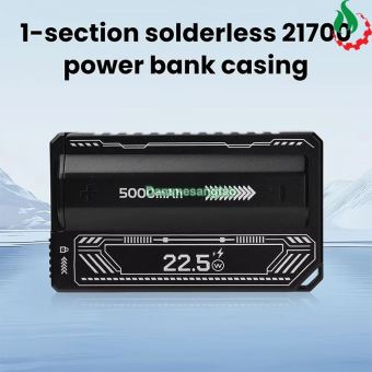 Box sạc dự phòng 1 cell 21700 có lò xo (KJ-1110) sạc nhanh 22.5W