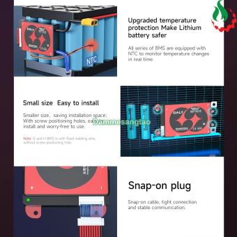 Mạch 10S 36V (42V) Daly bảo vệ pin Li-ion 3.7V xe điện