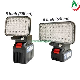 Đèn led siêu sáng 21V sách tay tích hợp 2 cổng USB - Type-C (Chưa có pin)