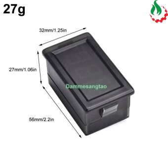 Vôn kế DC 5V-120V 0.56 inch chống nước màn hình LED gắn xe điện (Đồng hồ đo vôn)