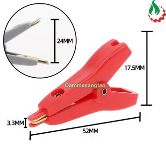 Đầu kẹp cá sấu LCR Kelvin đồng mạ vàng 52mm (1 Cặp)