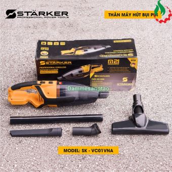 Máy hút bụi pin 21V STARKER SK-VC01VNA lực hút 10Kpa công xuất 120W