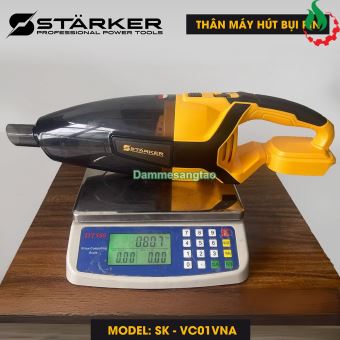 Máy hút bụi pin 21V STARKER SK-VC01VNA lực hút 10Kpa công xuất 120W
