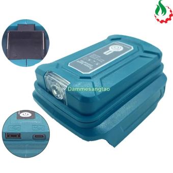 Đế chuyển pin makita 18V sang Usb 5V có đèn LED (Xanh)