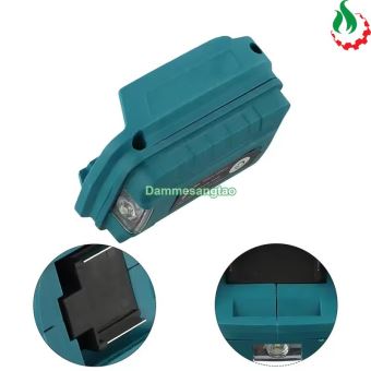 Đế chuyển pin makita 18V sang Usb 5V có đèn LED (Xanh)