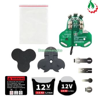 Vỏ pin BOSCH 10.8V 12V 18650 (3 Cell) Li-ion nhận sạc zin (VB12183IZ)