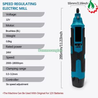 Máy mài khuôn pin 12V động cơ không chổi than (MK12BL)