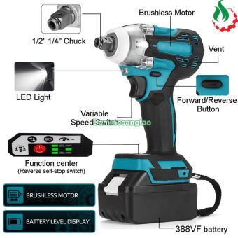 Máy siết BULONG pin 18V BLM3-M18300BL không chổi than 300N.m chân phổ thông Makita