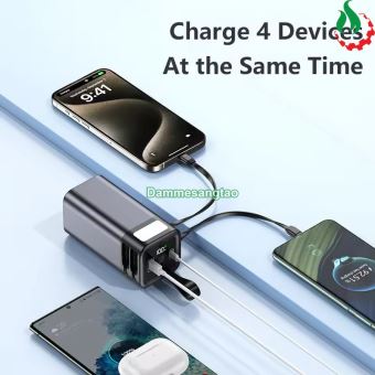 Vỏ box sạc dự phòng 4 cell 21700 (K80) sạc nhanh 22.5W (Không có pin)