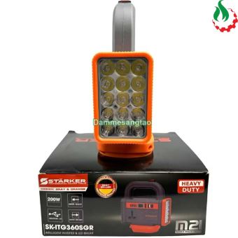 Đế chuyển pin STARKER 21V SK-ITG360SGR sang điện 220V công suất 200W chân phổ thông